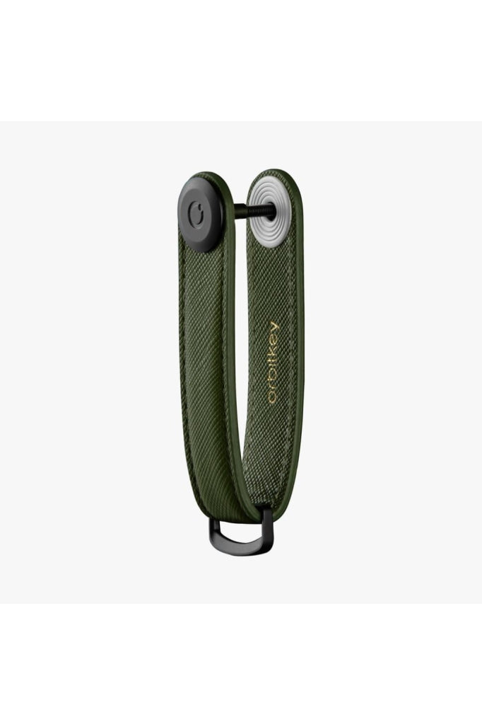 ORBITKEY - KEY ORGANISER SAFFIANO LEATHER - OLIVE - Tempted Kensington