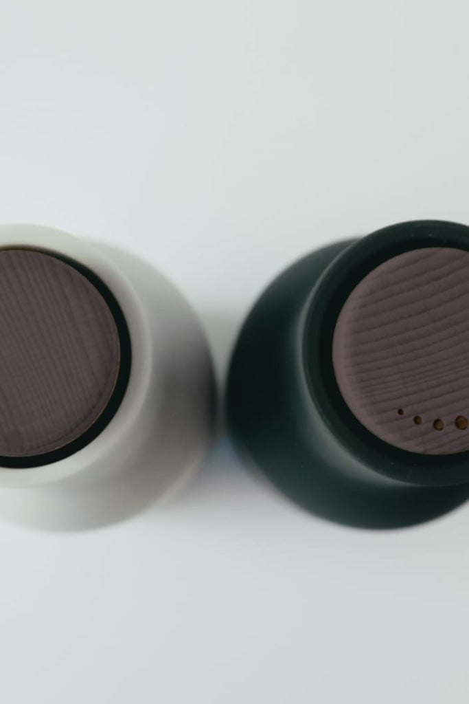 MENU - SALT & PEPPER BOTTLE GRINDERS (SET OF 2) - ASH/CARBON & WALNUT - Tempted Kensington