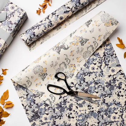 Katie Leamon - Curious Zebra & Bloom - Double Sided - Wrapping Paper