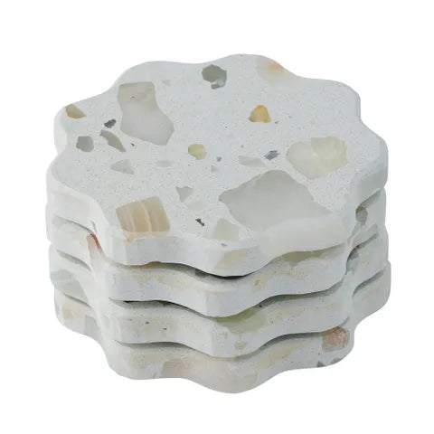 Assemble - Winifrid Terrazzo Coasters - Set 4 - 11cm