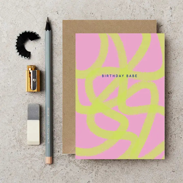 Katie Leamon - Birthday Babe Neon - Greeting Card