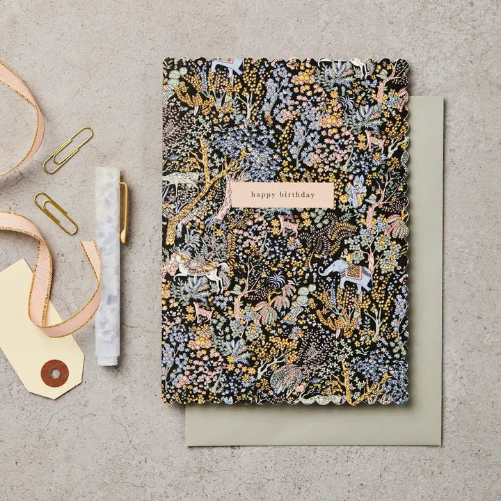 Katie Leamon - Forest Dark - Scallop - Birthday - Greeting Card