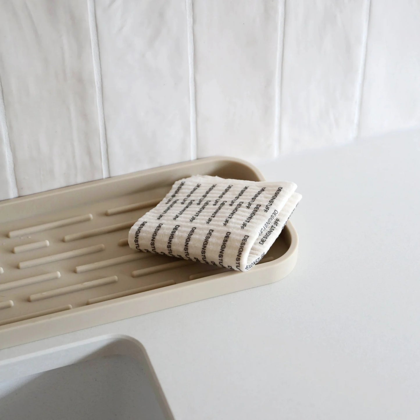 Designstuff - Sink Tray And Sponge Holder Silicone - Sand