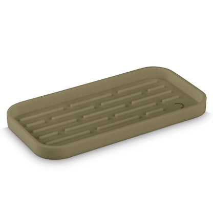 Designstuff - Sink Tray And Sponge Holder Silicone - Khaki