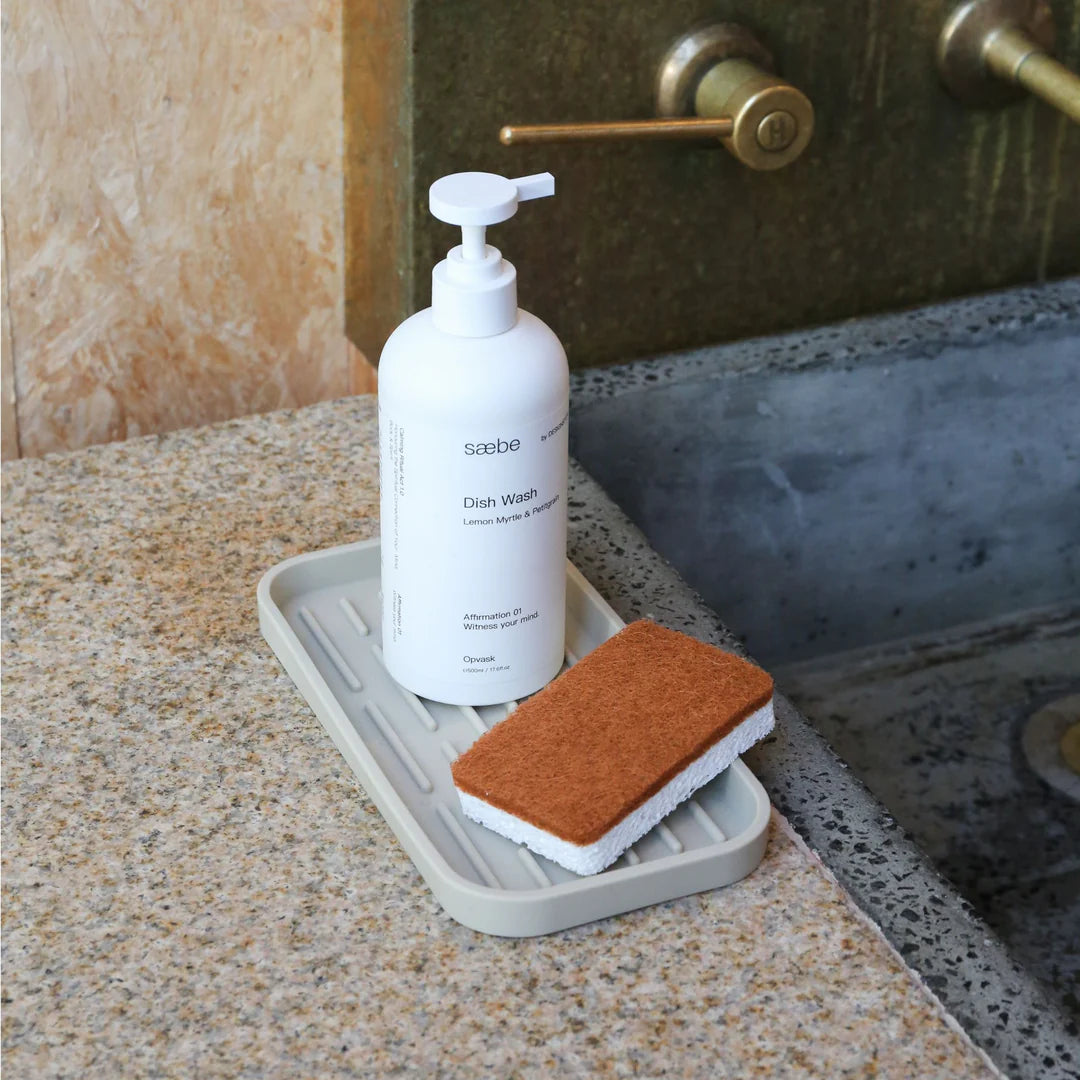 Designstuff - Natural Cellulose And Sisal Scourer Sponge - Cinnamon (set Of 2)