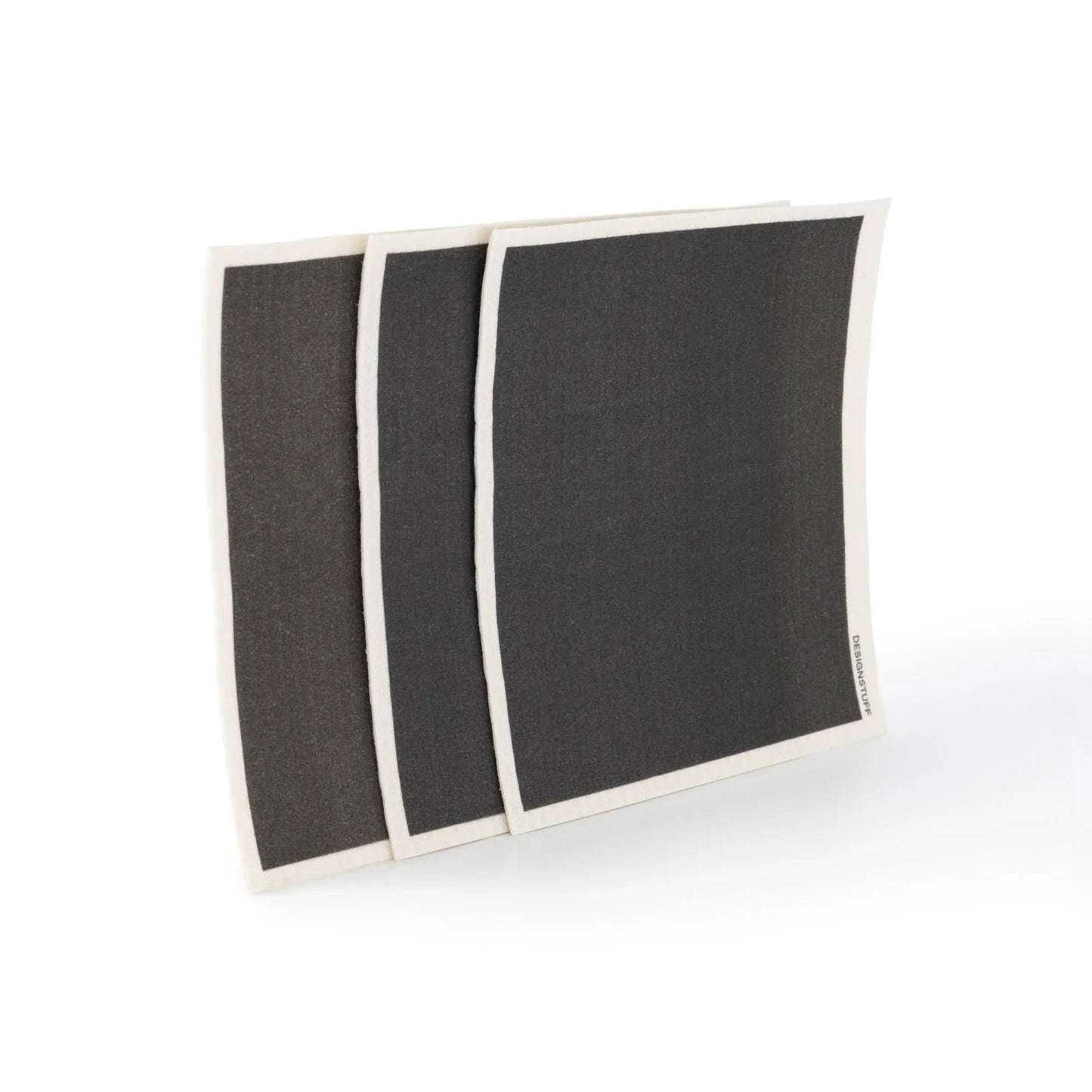Designstuff - Compostable Eco Dishcloth - Black - (pack Of 3)