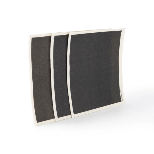 Designstuff - Compostable Eco Dishcloth - Black - (pack Of 3)