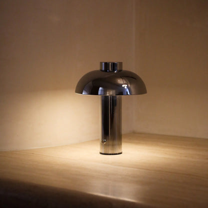 Designstuff - Elio Pillar Portable Lamp - Chrome/chrome