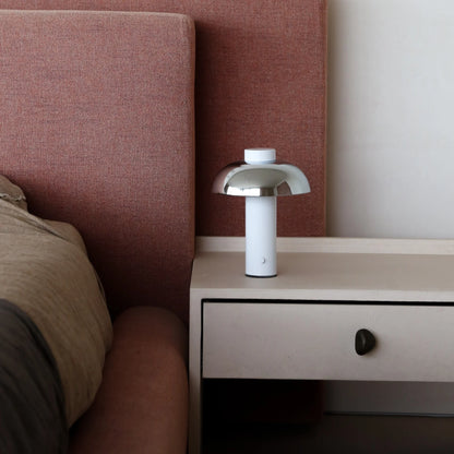Designstuff - Elio Pillar Portable Lamp - White/chrome