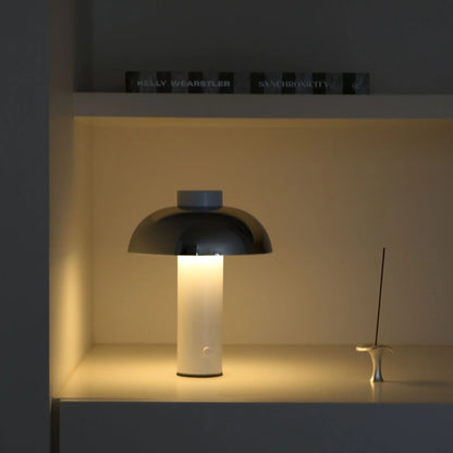 Designstuff - Elio Pillar Portable Lamp - White/chrome