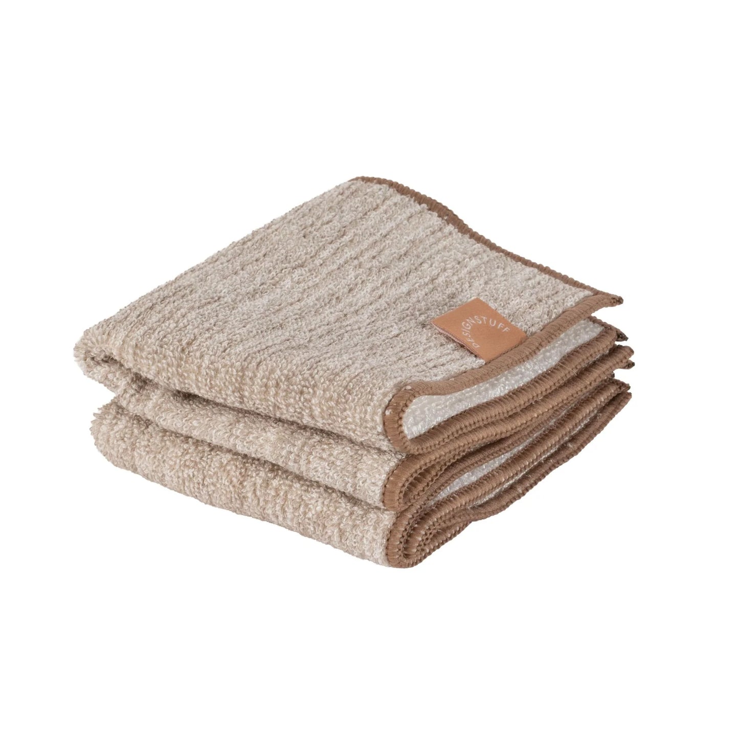 Designstuff - Dishcloth - Hemp Marle Scourer & Bamboo - Camel - (set Of 2)