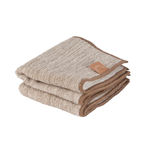 Designstuff - Dishcloth - Hemp Marle Scourer & Bamboo - Camel - (set Of 2)