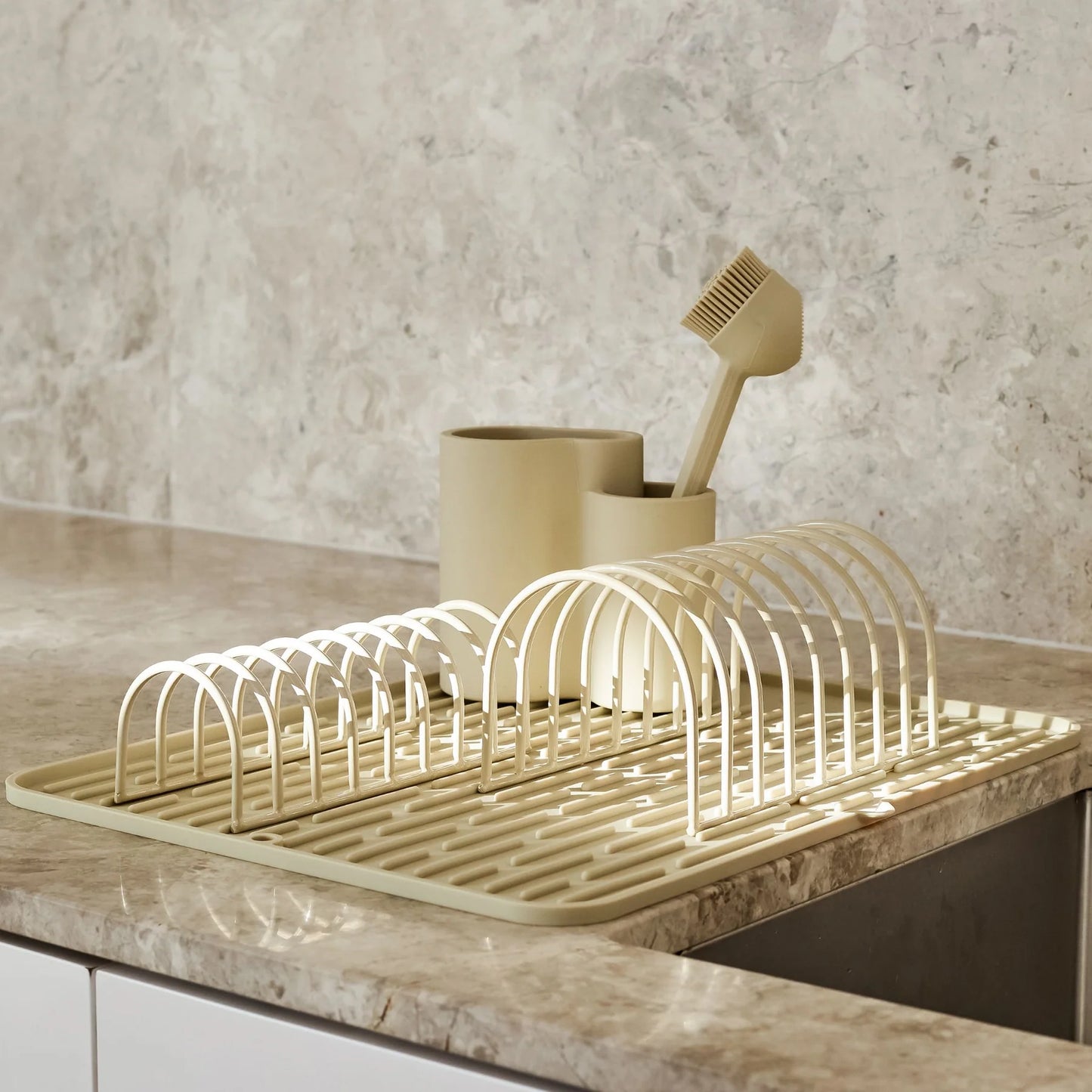 Designstuff - Dish Brush - Silicone - Sand