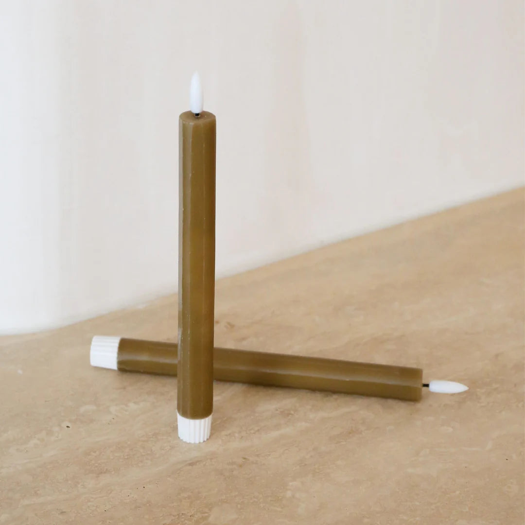 Designstuff - Viah Led Candle - (set Of 2) - Fern