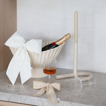 Designstuff - Luva Hanging Door Bow - Medium- H32cm - Cream