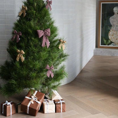 Designstuff - Luva Bow With Tree Clip- Small- H24cm - Burgundy