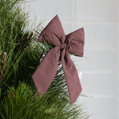 Designstuff - Luva Bow With Tree Clip- Small- H24cm - Burgundy