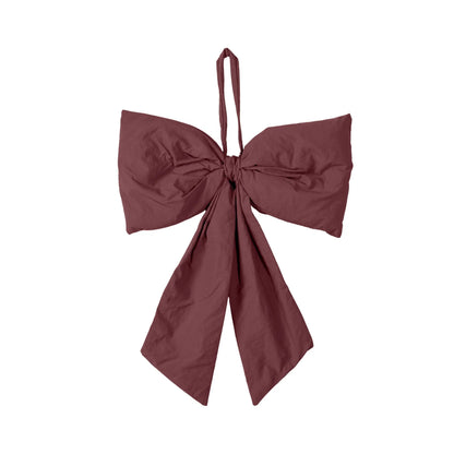 Designstuff - Luva Hanging Door Bow - Medium- H32cm - Burgundy