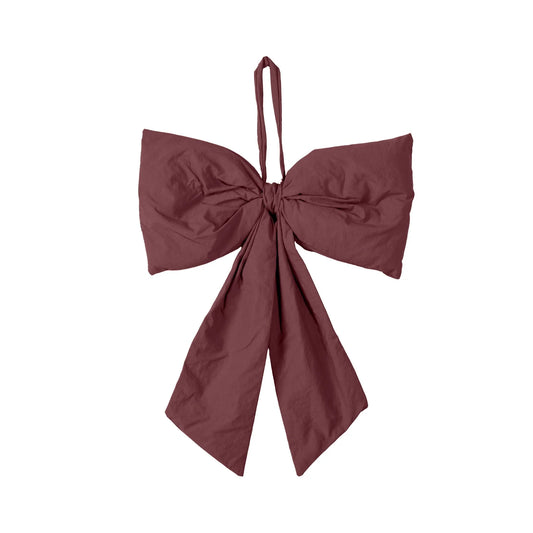 Designstuff - Luva Hanging Door Bow - Medium- H32cm - Burgundy