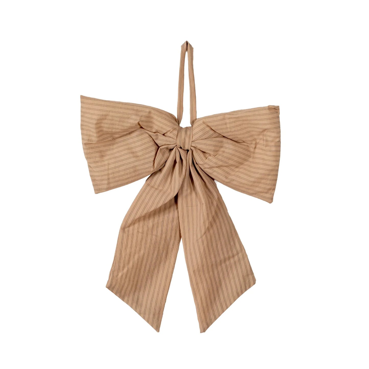 Designstuff - Luva Hanging Door Bow - Medium- H32cm - Sage/black Stripe