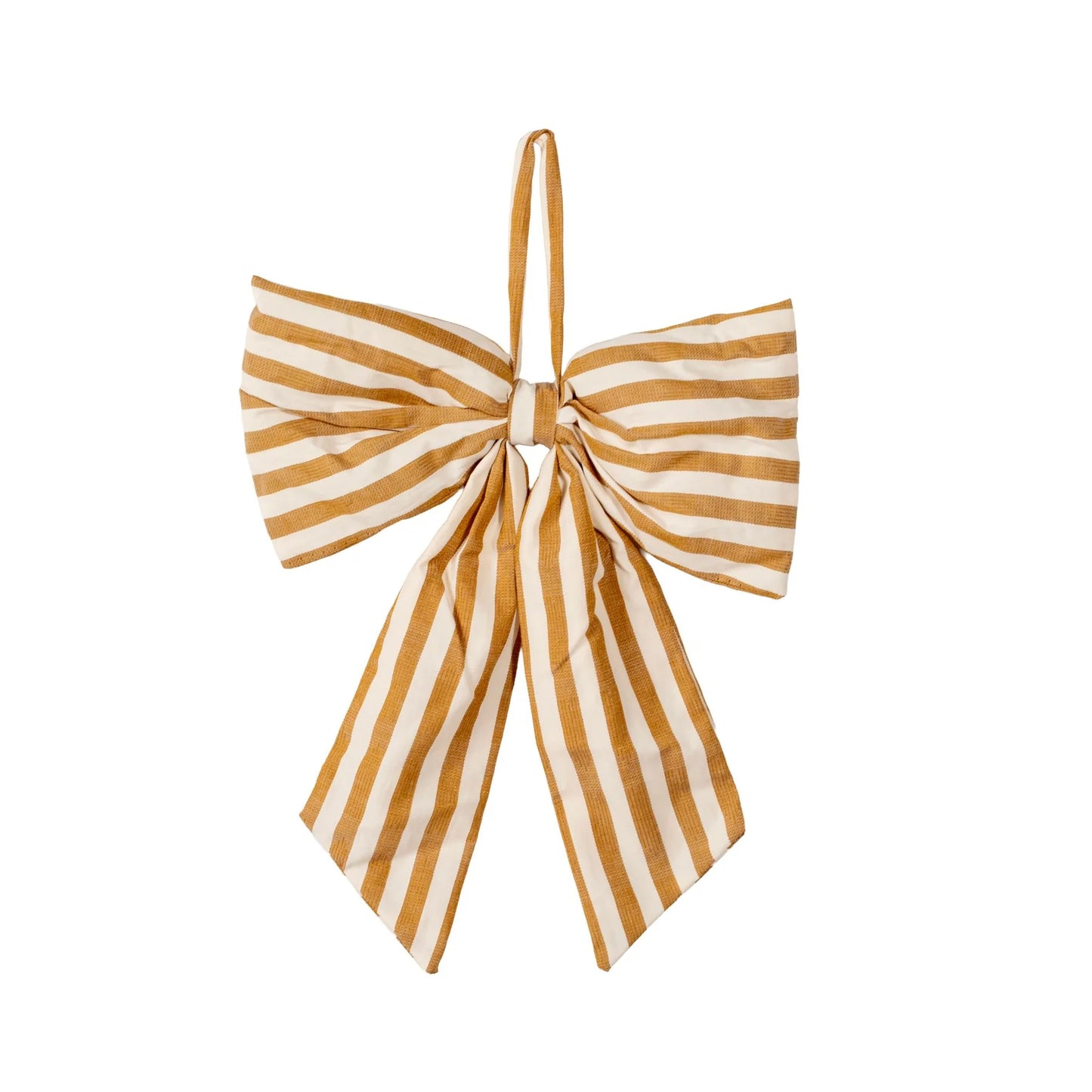 Designstuff - Luva Hanging Door Bow - Medium- H32cm - Stripe Cream/fern