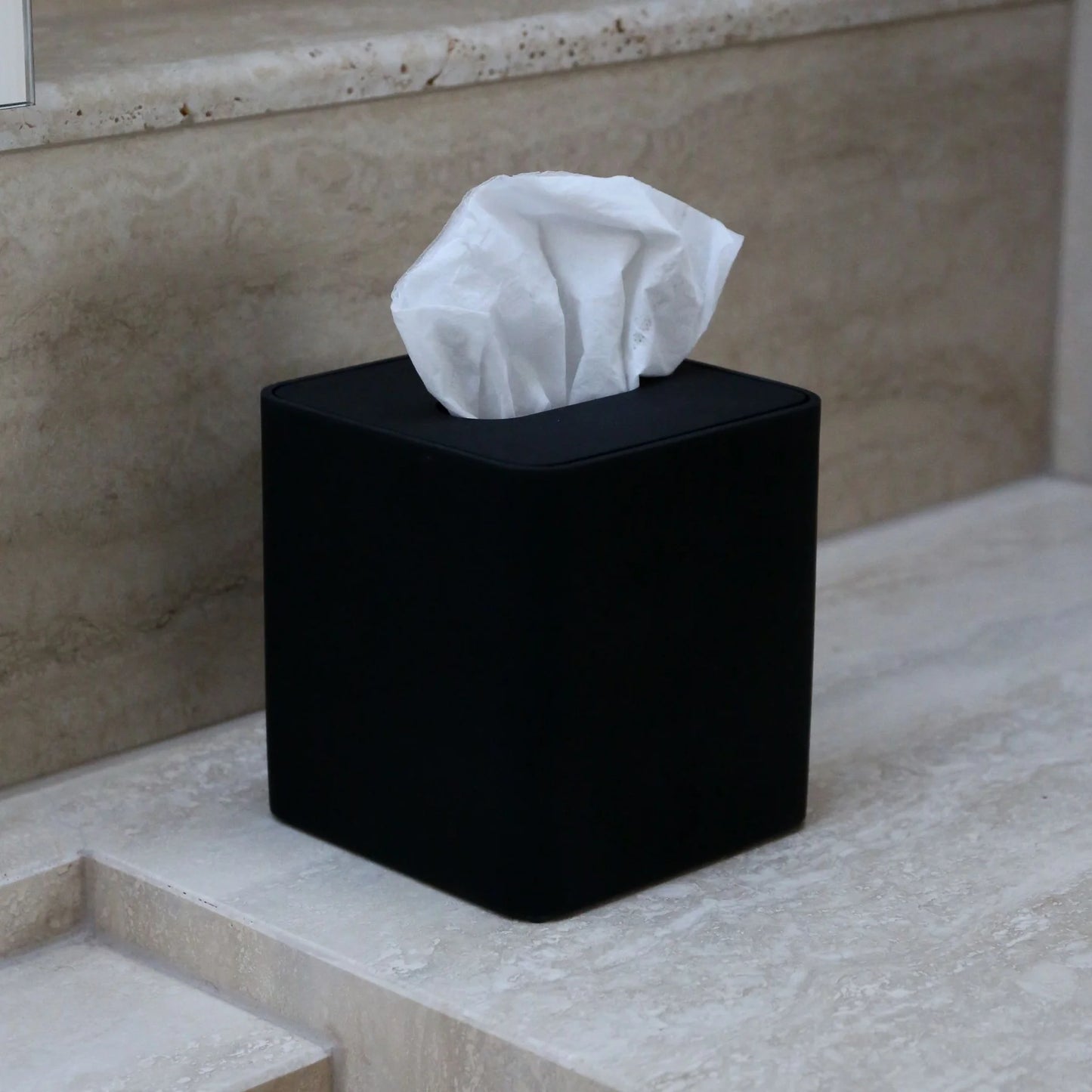 Designstuff - Arc Tissue Box - Square - Black