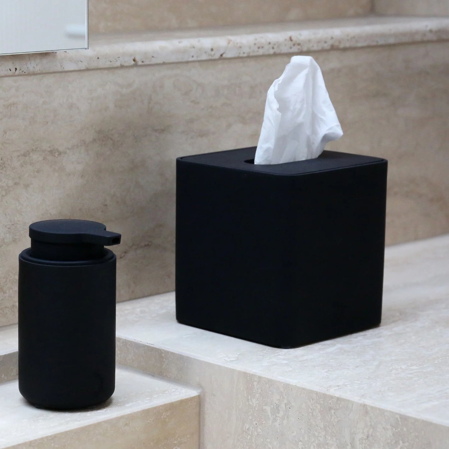Designstuff - Arc Tissue Box - Square - Black