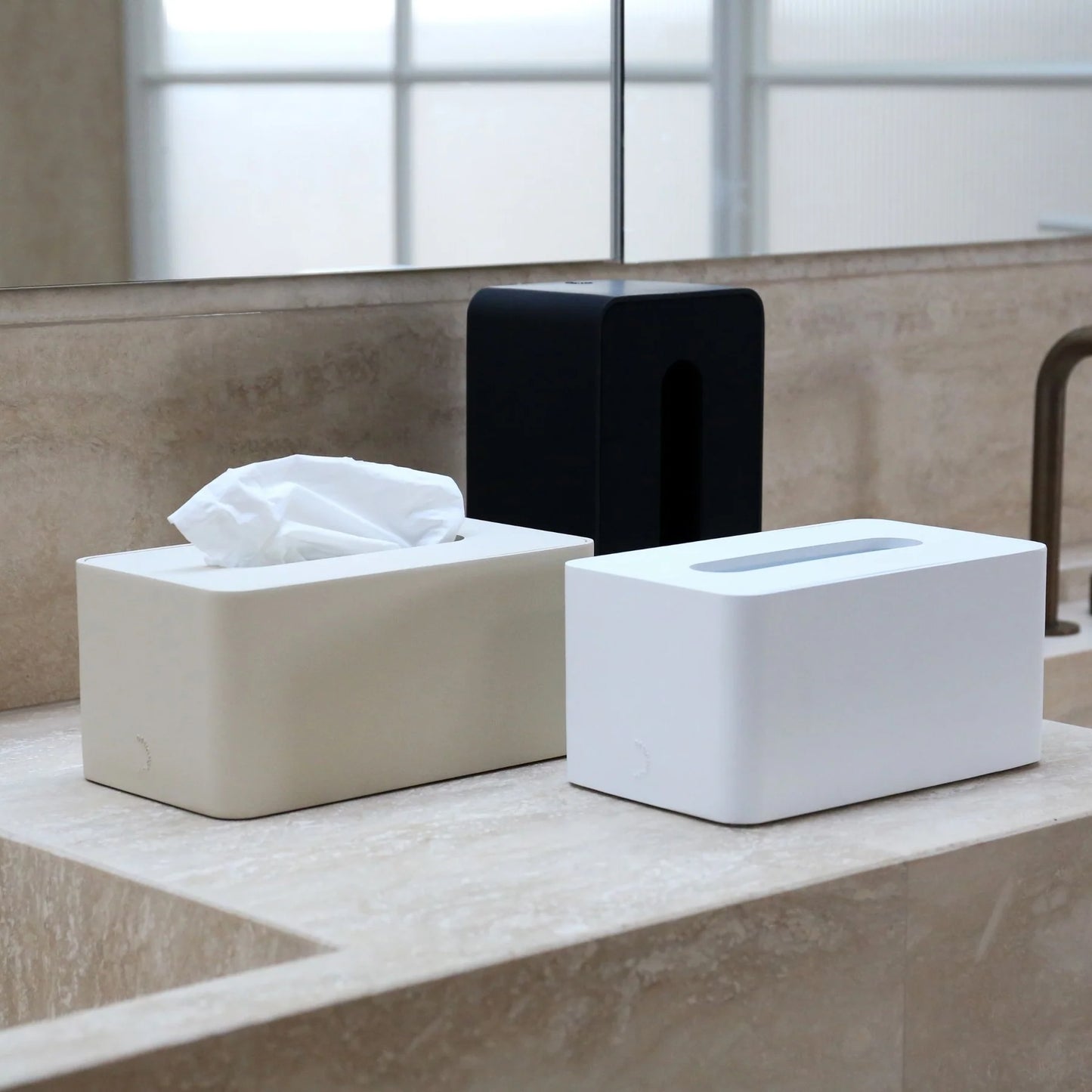 Designstuff - Arc Tissue Box - Rectangle - Sand