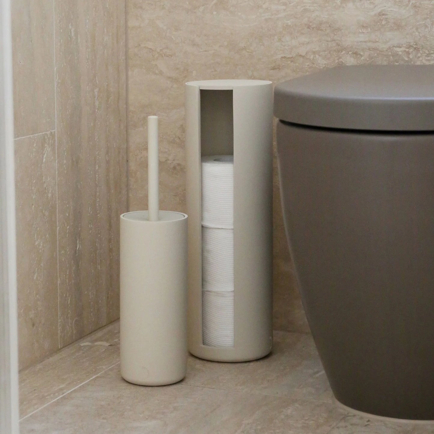 Designstuff - Arc Toilet Paper Storage Holder - Sand