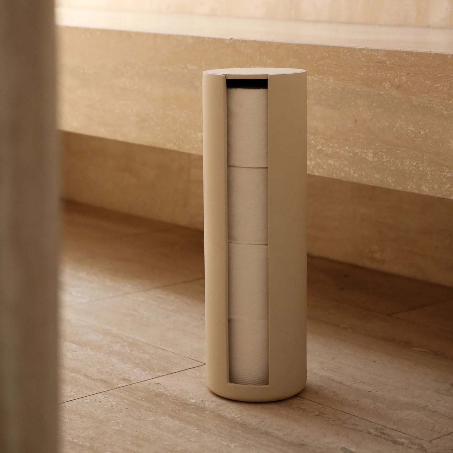 Designstuff - Arc Toilet Paper Storage Holder - Sand