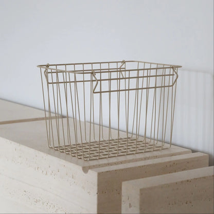 Designstuff - Metal Basket - Sand - Large