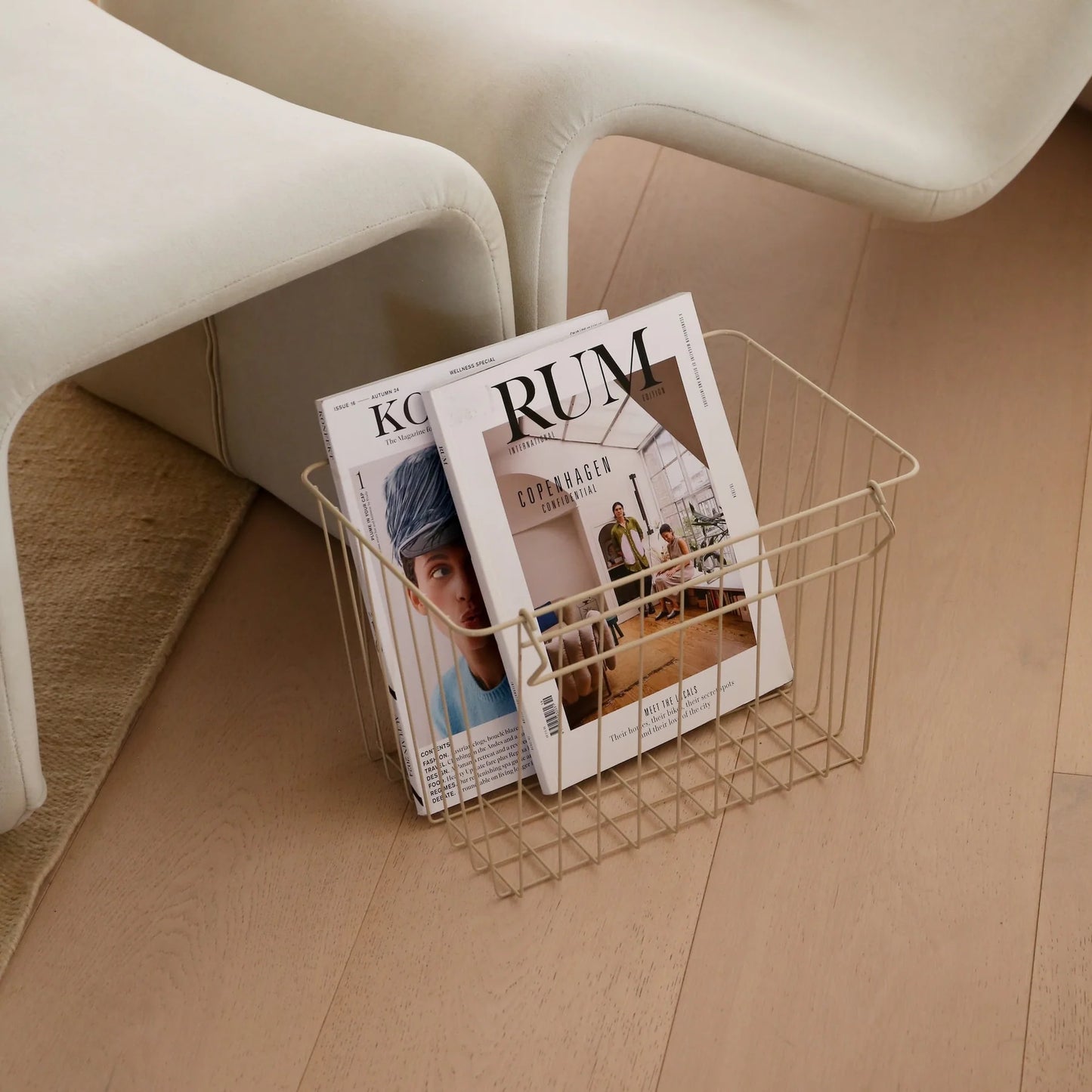 Designstuff - Metal Basket - Sand - Large