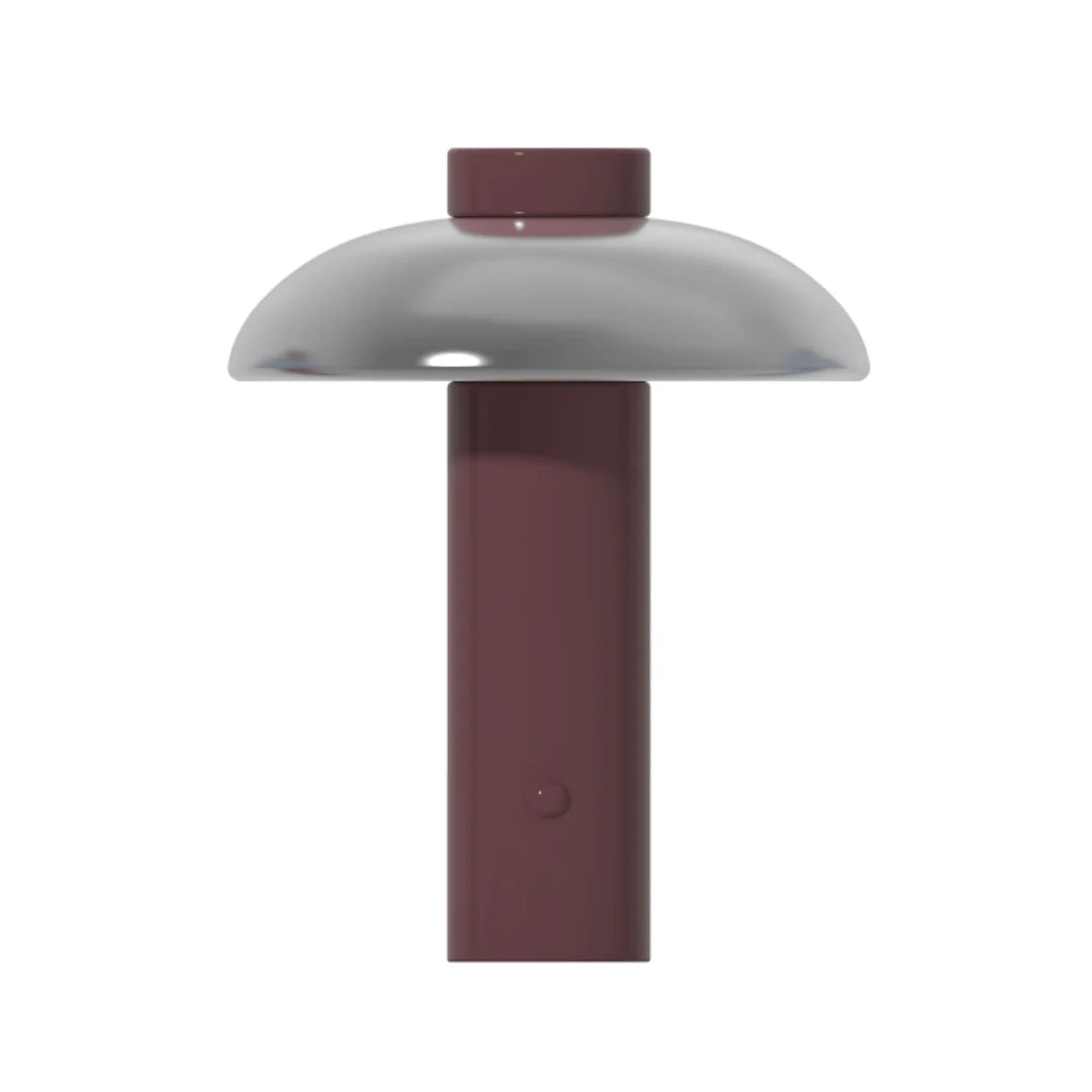 Designstuff - Elio Pillar Portable Lamp - Burgundy/chrome