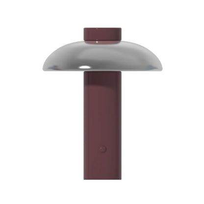 Designstuff - Elio Pillar Portable Lamp - Burgundy/chrome