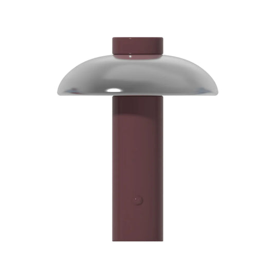 Designstuff - Elio Pillar Portable Lamp - Burgundy/chrome