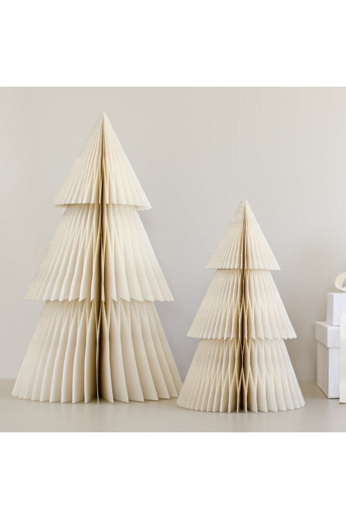 Nordic Rooms - Christmas Ornament Tree Standing 31Cm Off-White With Silver Edge Home & Garden >