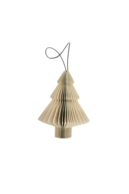Nordic Rooms - Christmas Ornament Paper Tree 10Cm Linen Christmas