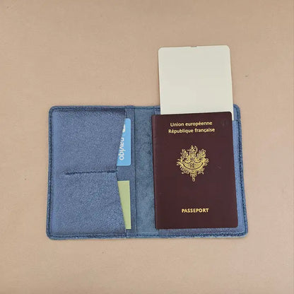 Leather Passport Holder - Duckegg Blue