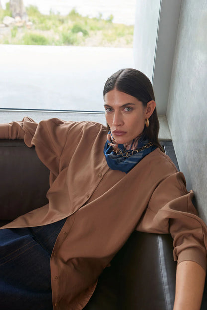 Elk The Label - Ahren Shirt - Dark Toffee