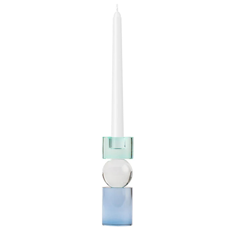 One Six Eight London - Miley Candle Holder - 14cm - Aqua