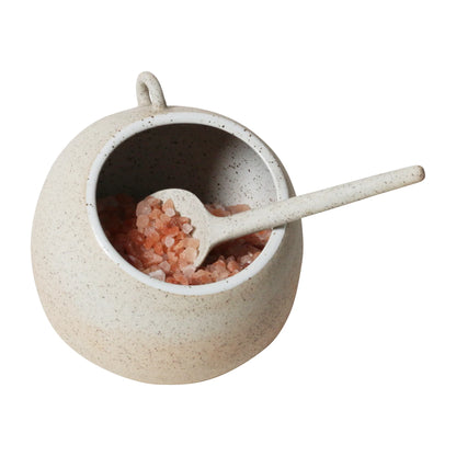 Robert Gordon - Salt Pig W/ Spoon - Garden To Table - White
