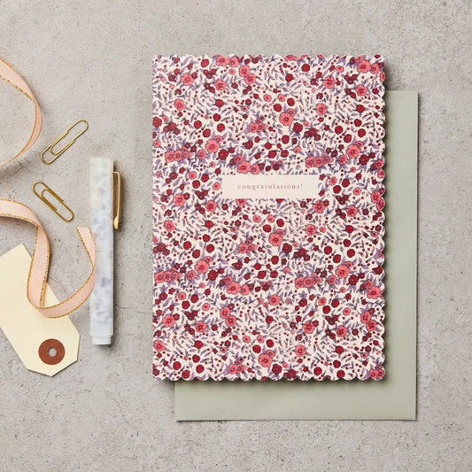 Katie Leamon - Wild Rose - Congratulations - Greeting Card