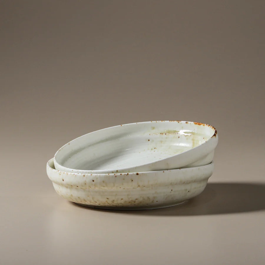 Indigo Love Collectors - Suiki Deep Side Plate - White