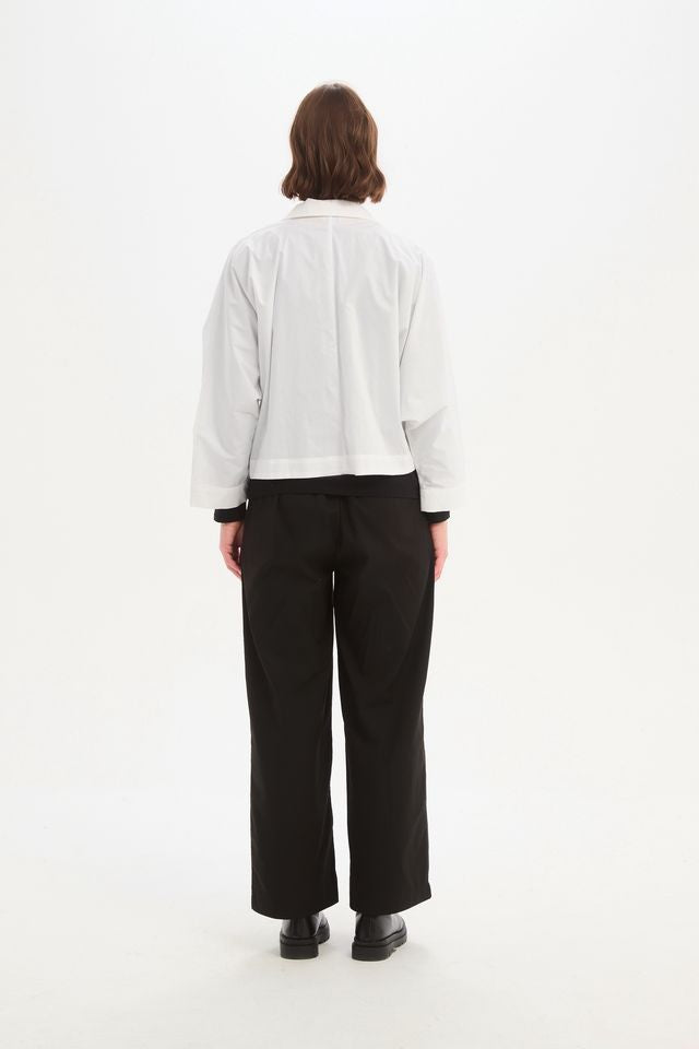 Tirelli - Wide Crop Poplin Overshirt - White