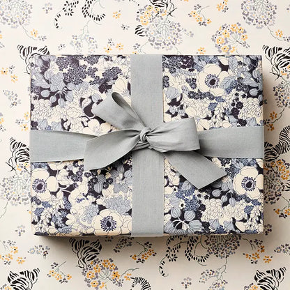 Katie Leamon - Curious Zebra & Bloom - Double Sided - Wrapping Paper