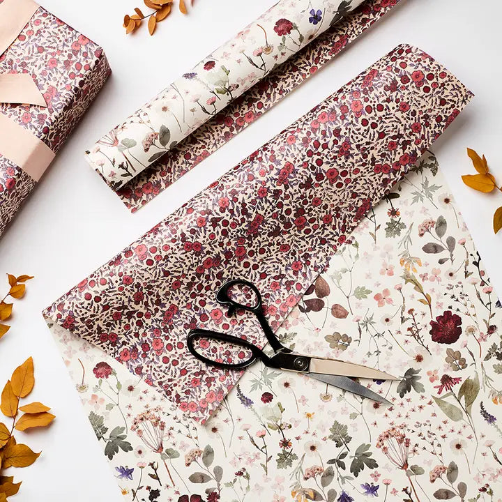 Katie Leamon - Pressed Floral & Wild Rose - Double Sided - Wrapping Paper