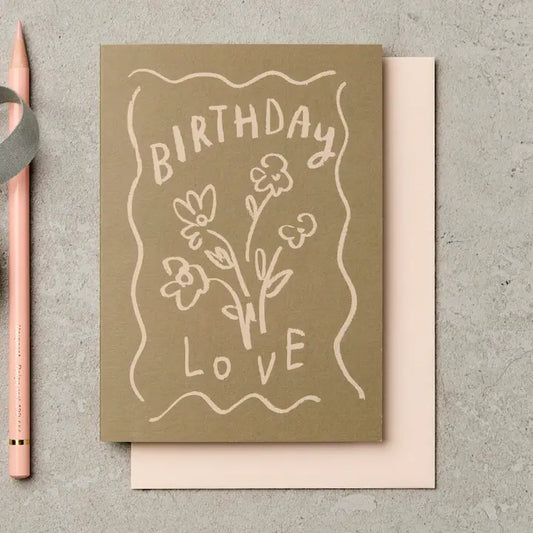 Katie Leamon - Birthday Love Pastel - Greeting Card