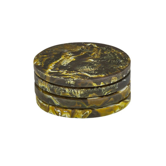 Casa - Kip Resin Coasters (set/4) - Olive