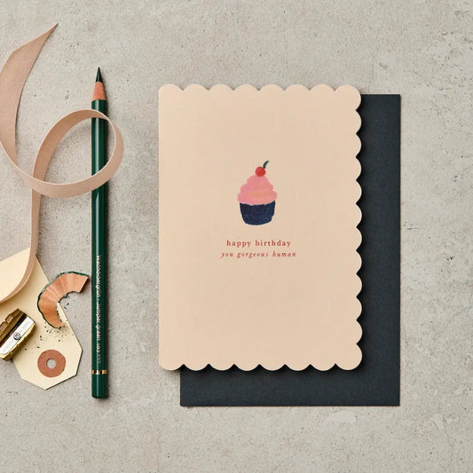 Katie Leamon - Cup Cake - Scallop - Greeting Card