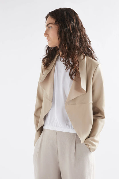 Elk The Label - Fine Leather Jacket - Stone